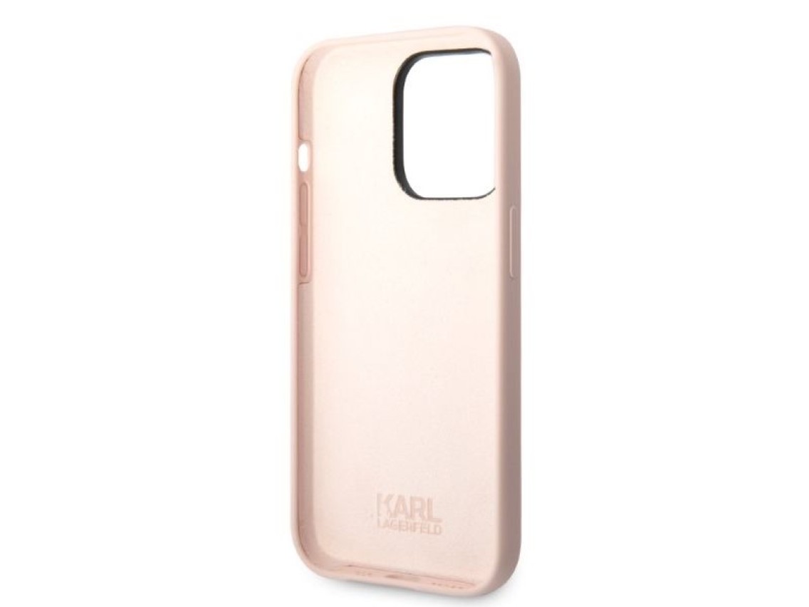 Funda de silicona Karl Lagerfeld Choupette para iPhone 14 Pro Max - rosa