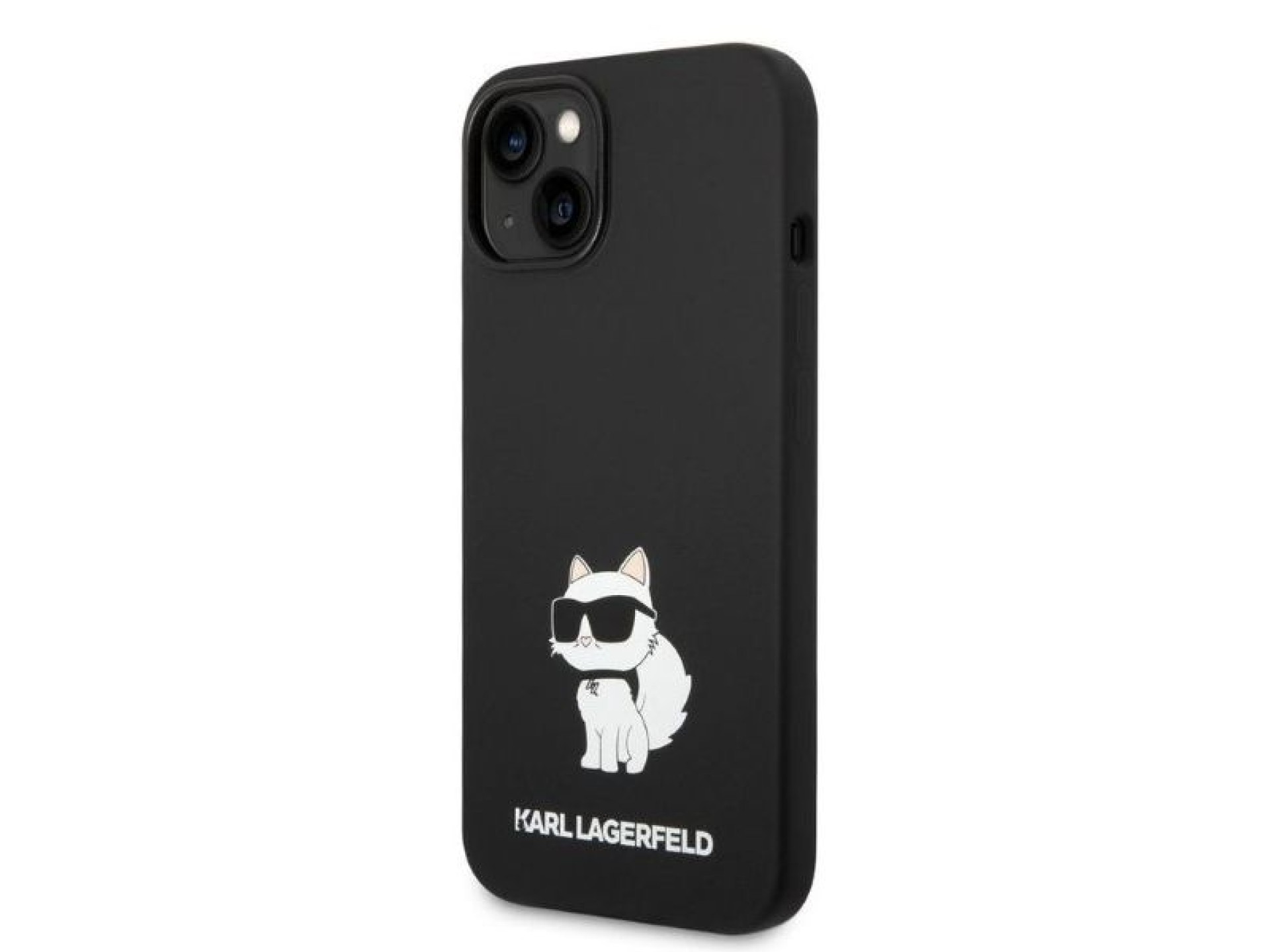 Capa de silicone Choupette de Karl Lagerfeld para iPhone 14 Plus - preta
