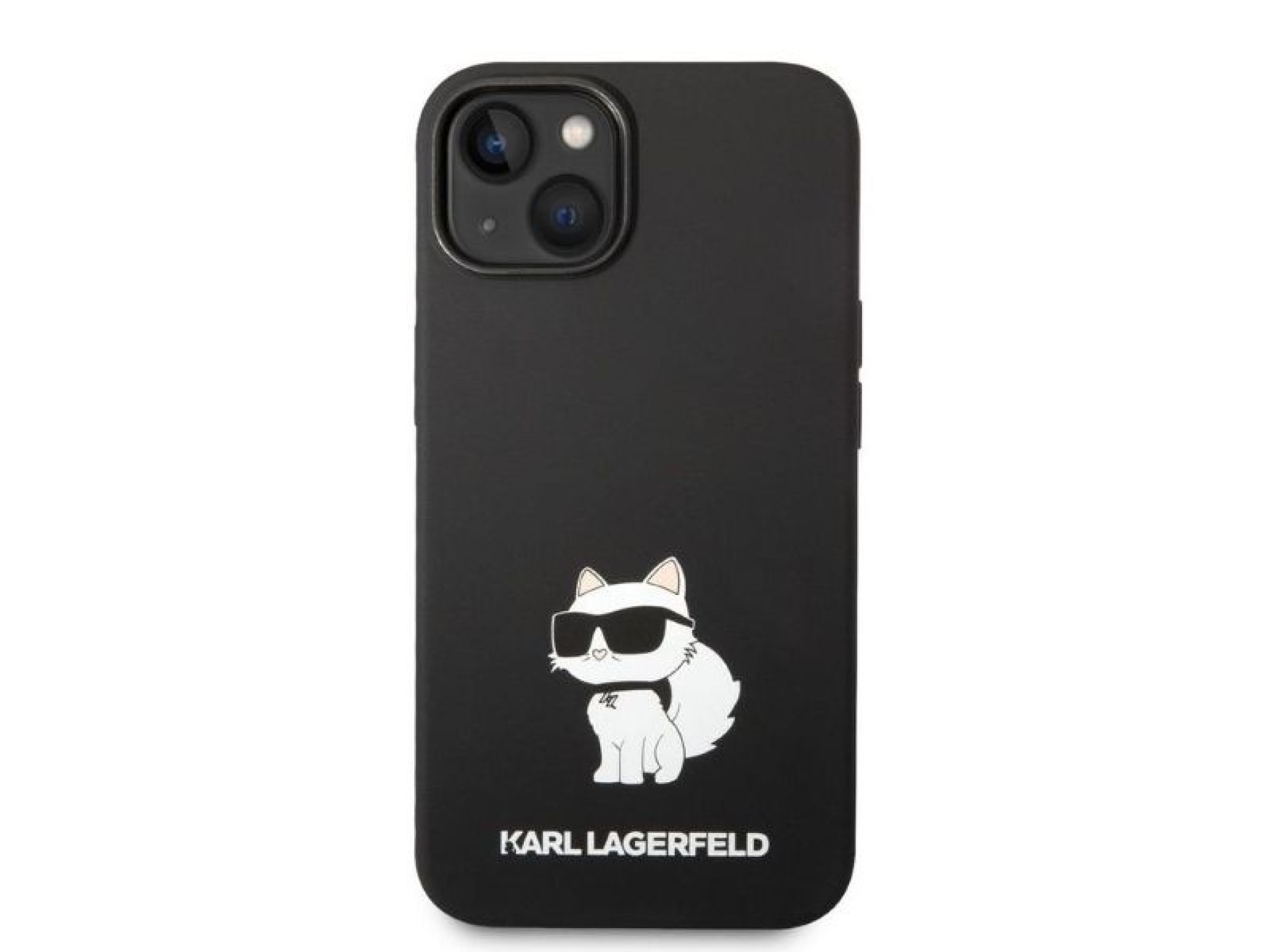 Capa de silicone Choupette de Karl Lagerfeld para iPhone 14 Plus - preta