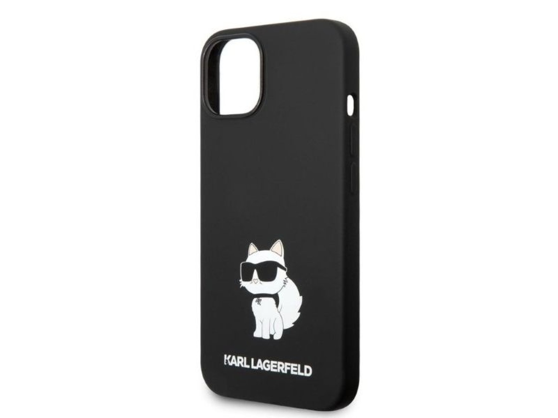 Capa de silicone Choupette de Karl Lagerfeld para iPhone 14 Plus - preta