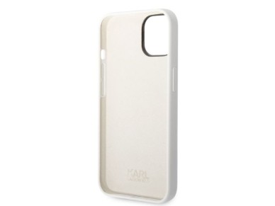 Funda de silicona Karl Lagerfeld Choupette para iPhone 14 Plus - blanca