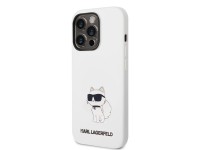 Funda de silicona Karl Lagerfeld Choupette para iPhone 14 Pro Max - blanca Funda de silicona Karl Lagerfeld Choupette para iPhone 14 Pro Max - blanca
