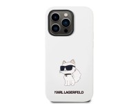 Funda de silicona Karl Lagerfeld Choupette para iPhone 14 Pro Max - blanca Funda de silicona Karl Lagerfeld Choupette para iPhone 14 Pro Max - blanca