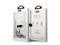 Karl Lagerfeld KLHCP14MLNKHCH iPhone 14 Plus 6.7" plateado/carcasa rígida plateada Glitter Karl Head Karl Lagerfeld KLHCP14MLNKHCH iPhone 14 Plus 6.7" plateado/carcasa rígida plateada Glitter Karl Head