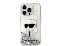Karl Lagerfeld KLHCP14LLNKHCH iPhone 14 Pro 6.1" prateado/capa rígida prateada com glitter Karl Head Karl Lagerfeld KLHCP14LLNKHCH iPhone 14 Pro 6.1" prateado/capa rígida prateada com glitter Karl Head