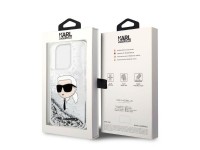 Karl Lagerfeld KLHCP14LLNKHCH iPhone 14 Pro 6.1" prateado/capa rígida prateada com glitter Karl Head Karl Lagerfeld KLHCP14LLNKHCH iPhone 14 Pro 6.1" prateado/capa rígida prateada com glitter Karl Head