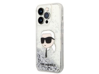 Karl Lagerfeld Glitter Karl's Head case for iPhone 14 Pro Max - silver Karl Lagerfeld Glitter Karl's Head case for iPhone 14 Pro Max - silver