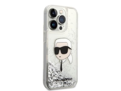Karl Lagerfeld Glitter Karl's Head case for iPhone 14 Pro Max - silver Karl Lagerfeld Glitter Karl's Head case for iPhone 14 Pro Max - silver