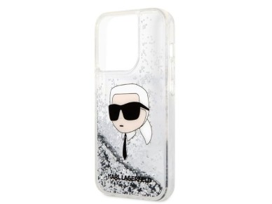 Karl Lagerfeld Glitter Karl's Head case for iPhone 14 Pro Max - silver Karl Lagerfeld Glitter Karl's Head case for iPhone 14 Pro Max - silver