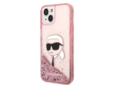 Karl Lagerfeld Glitter Karl's Head case for iPhone 14 Plus - pink Karl Lagerfeld Glitter Karl's Head case for iPhone 14 Plus - pink