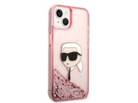Karl Lagerfeld Glitter Karl's Head case for iPhone 14 Plus - pink Karl Lagerfeld Glitter Karl's Head case for iPhone 14 Plus - pink