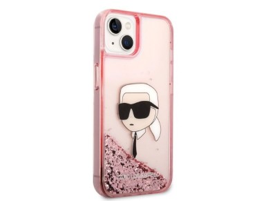 Karl Lagerfeld Glitter Karl's Head case for iPhone 14 Plus - pink Karl Lagerfeld Glitter Karl's Head case for iPhone 14 Plus - pink
