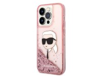 Funda Karl Lagerfeld Glitter Karl's Head para iPhone 14 Pro - rosa Funda Karl Lagerfeld Glitter Karl's Head para iPhone 14 Pro - rosa