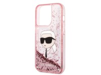 Funda Karl Lagerfeld Glitter Karl's Head para iPhone 14 Pro - rosa Funda Karl Lagerfeld Glitter Karl's Head para iPhone 14 Pro - rosa