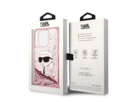 Funda Karl Lagerfeld Glitter Karl's Head para iPhone 14 Pro - rosa Funda Karl Lagerfeld Glitter Karl's Head para iPhone 14 Pro - rosa