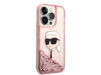 Funda Karl Lagerfeld Glitter Karl's Head para iPhone 14 Pro Max - rosa Funda Karl Lagerfeld Glitter Karl's Head para iPhone 14 Pro Max - rosa