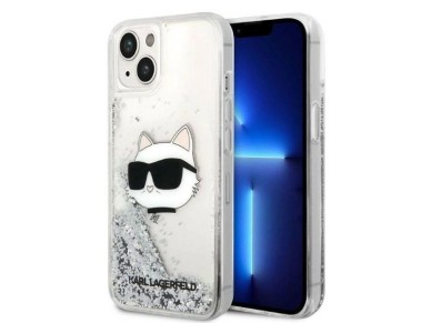 Karl Lagerfeld KLHCP14MLNHCCS iPhone 14 Plus 6.7" silver/silver hardcase Glitter Choupette Head Karl Lagerfeld KLHCP14MLNHCCS iPhone 14 Plus 6.7" silver/silver hardcase Glitter Choupette Head