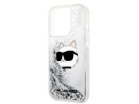Karl Lagerfeld KLHCP14LLNHCCS iPhone 14 Pro 6.1" silver/silver hardcase Glitter Choupette Head Karl Lagerfeld KLHCP14LLNHCCS iPhone 14 Pro 6.1" silver/silver hardcase Glitter Choupette Head