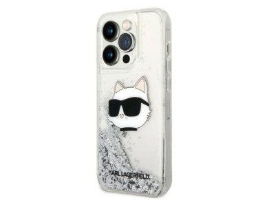 Karl Lagerfeld KLHCP14XLNHCS iPhone 14 Pro Max 6.7" silver/silver hardcase Glitter Choupette Head Karl Lagerfeld KLHCP14XLNHCS iPhone 14 Pro Max 6.7" silver/silver hardcase Glitter Choupette Head