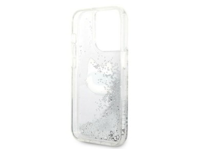 Karl Lagerfeld KLHCP14XLNHCS iPhone 14 Pro Max 6.7" silver/silver hardcase Glitter Choupette Head Karl Lagerfeld KLHCP14XLNHCS iPhone 14 Pro Max 6.7" silver/silver hardcase Glitter Choupette Head