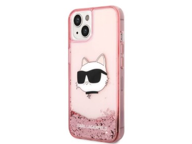 Karl Lagerfeld Glitter Choupette Head case for iPhone 14 Plus - pink Karl Lagerfeld Glitter Choupette Head case for iPhone 14 Plus - pink