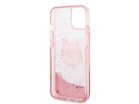 Capa Karl Lagerfeld Glitter Choupette Head para iPhone 14 Plus - rosa