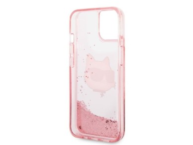 Karl Lagerfeld Glitter Choupette Head case for iPhone 14 Plus - pink Karl Lagerfeld Glitter Choupette Head case for iPhone 14 Plus - pink
