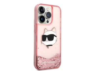 Karl Lagerfeld KLHCP14LLNCHCP iPhone 14 Pro 6.1" rosa/rosa estuche rígido Glitter Choupette Head Karl Lagerfeld KLHCP14LLNCHCP iPhone 14 Pro 6.1" rosa/rosa estuche rígido Glitter Choupette Head
