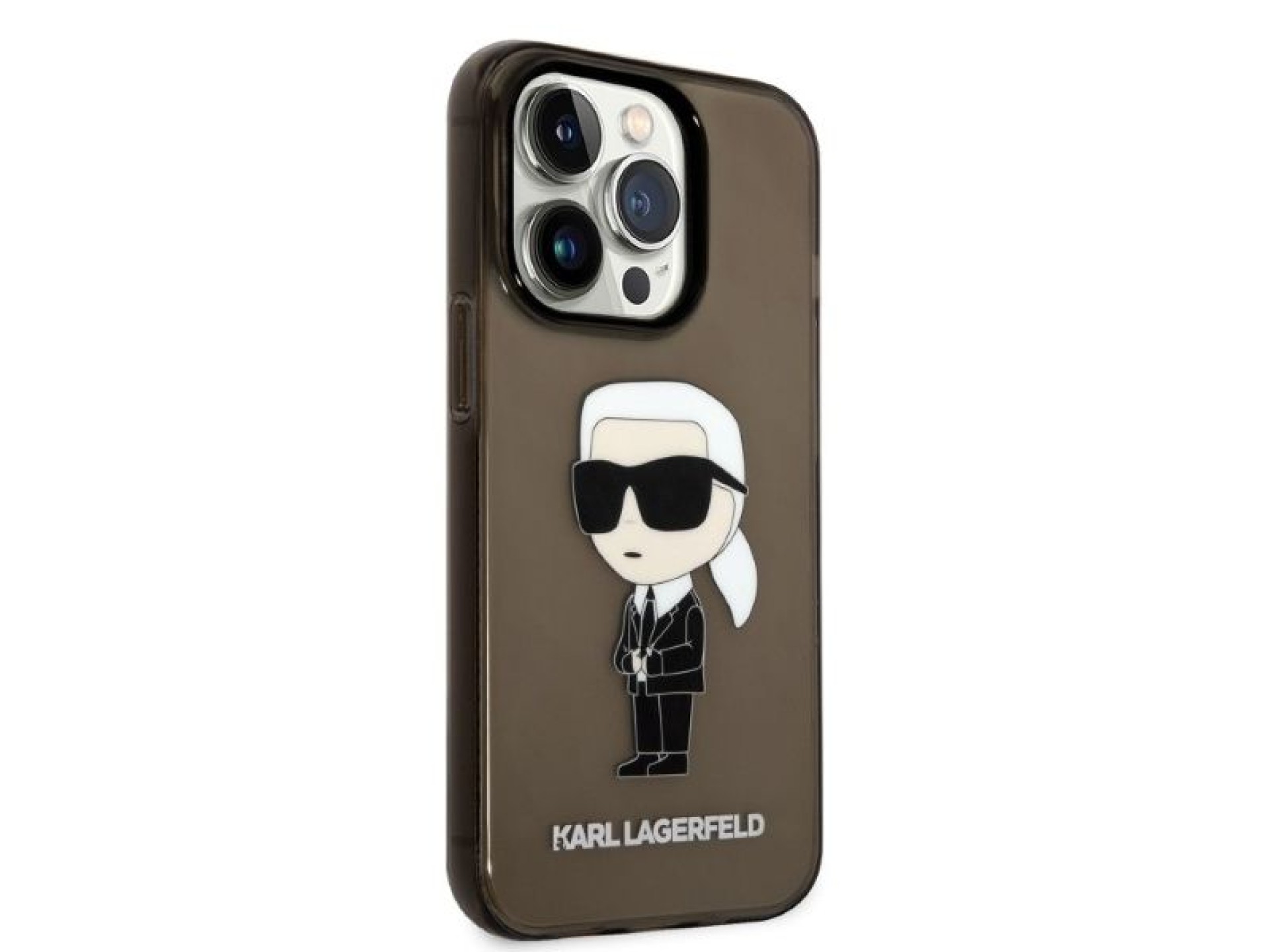 Capa Karl Lagerfeld Ikonik Karl para iPhone 14 Pro Max - preta