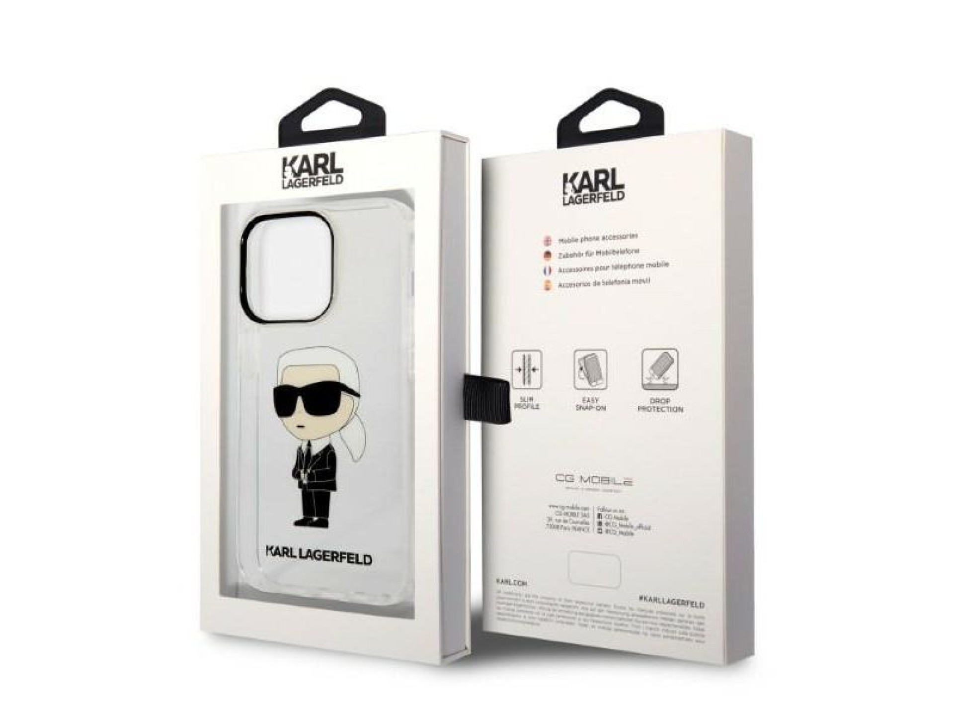 Karl Lagerfeld Ikonik Karl case for iPhone 14 Pro - transparent