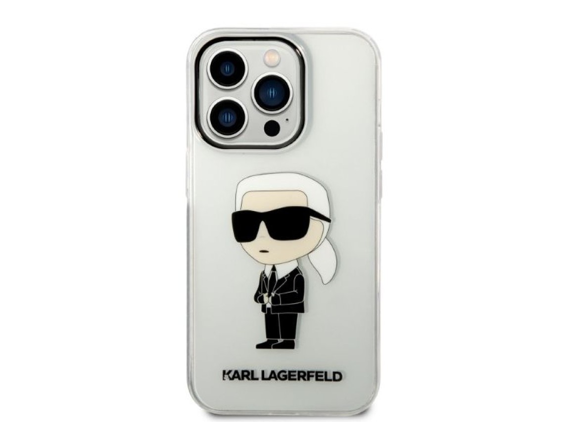 Funda Karl Lagerfeld Ikonik Karl para iPhone 14 Pro Max - transparente