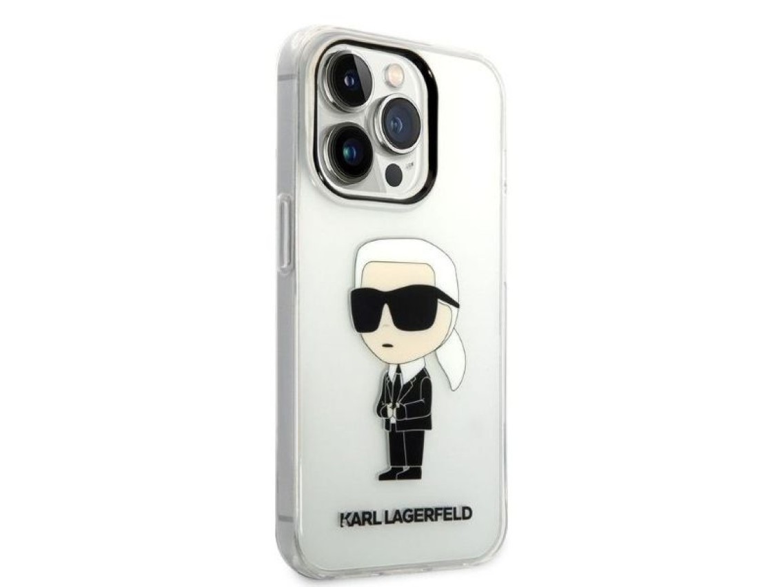 Funda Karl Lagerfeld Ikonik Karl para iPhone 14 Pro Max - transparente