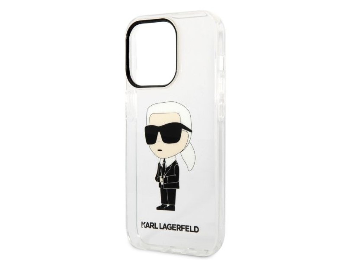 Funda Karl Lagerfeld Ikonik Karl para iPhone 14 Pro Max - transparente