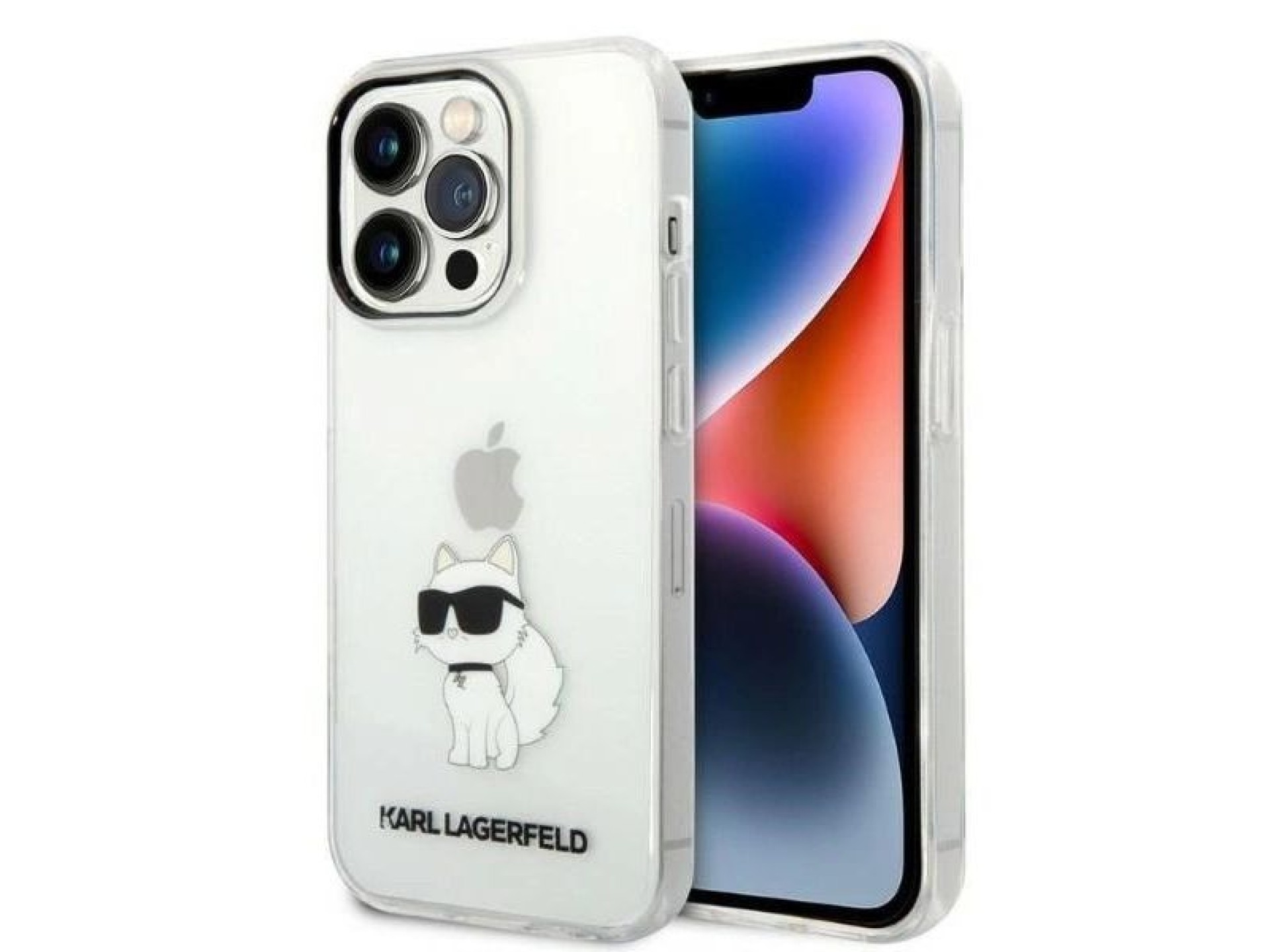 Funda Karl Lagerfeld Ikonik Choupette para iPhone 14 Pro - transparente
