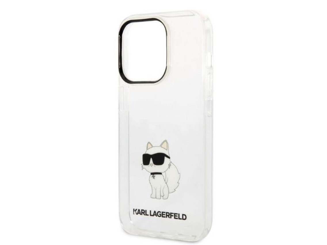 Funda Karl Lagerfeld Ikonik Choupette para iPhone 14 Pro - transparente