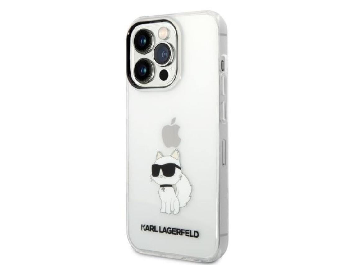 Karl Lagerfeld KLHCP14XHNCHTCT iPhone 14 Pro Max 6,7" capa rígida transparente Ikonik Choupette