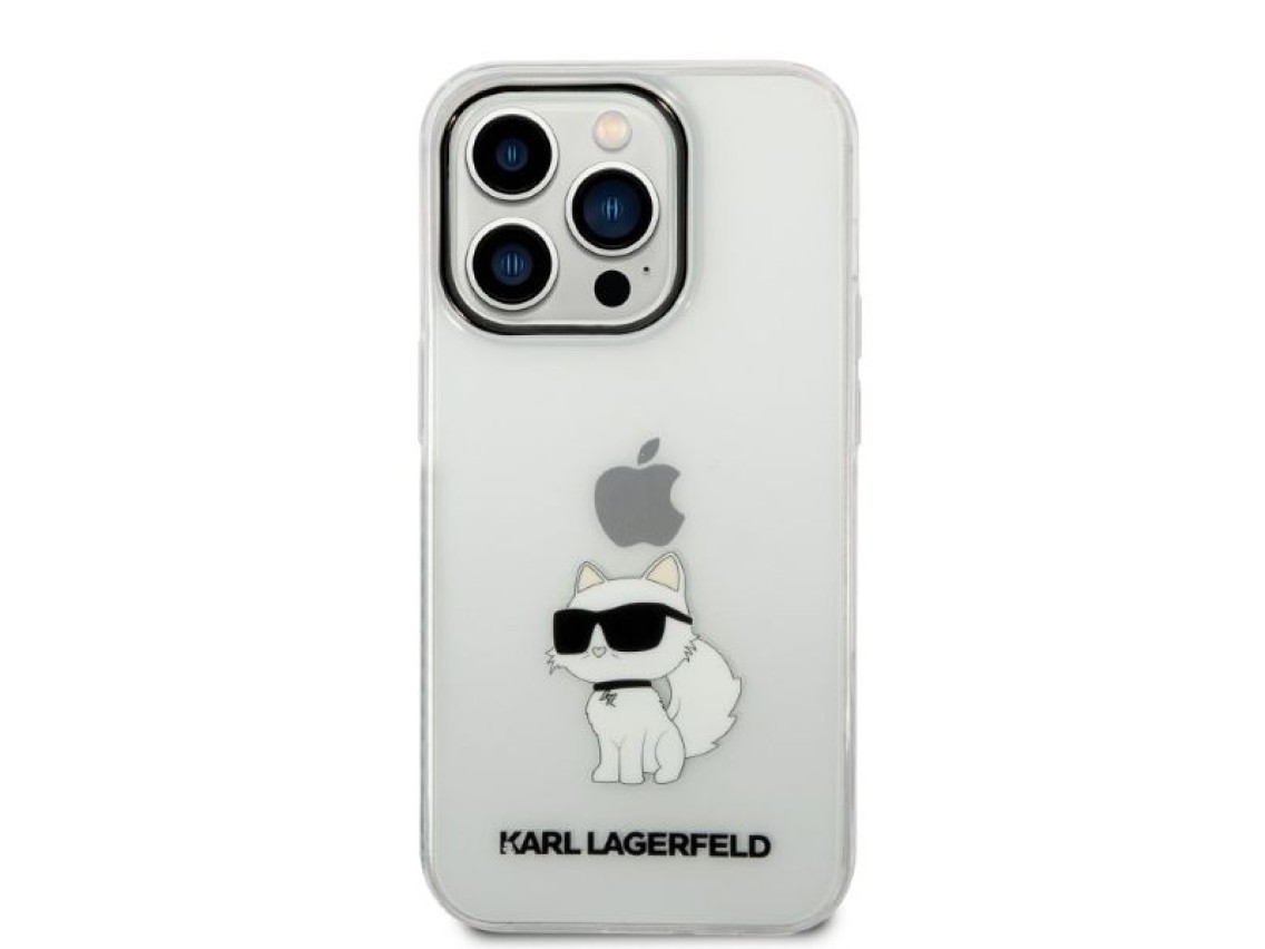 Karl Lagerfeld KLHCP14XHNCHTCT iPhone 14 Pro Max 6,7" capa rígida transparente Ikonik Choupette