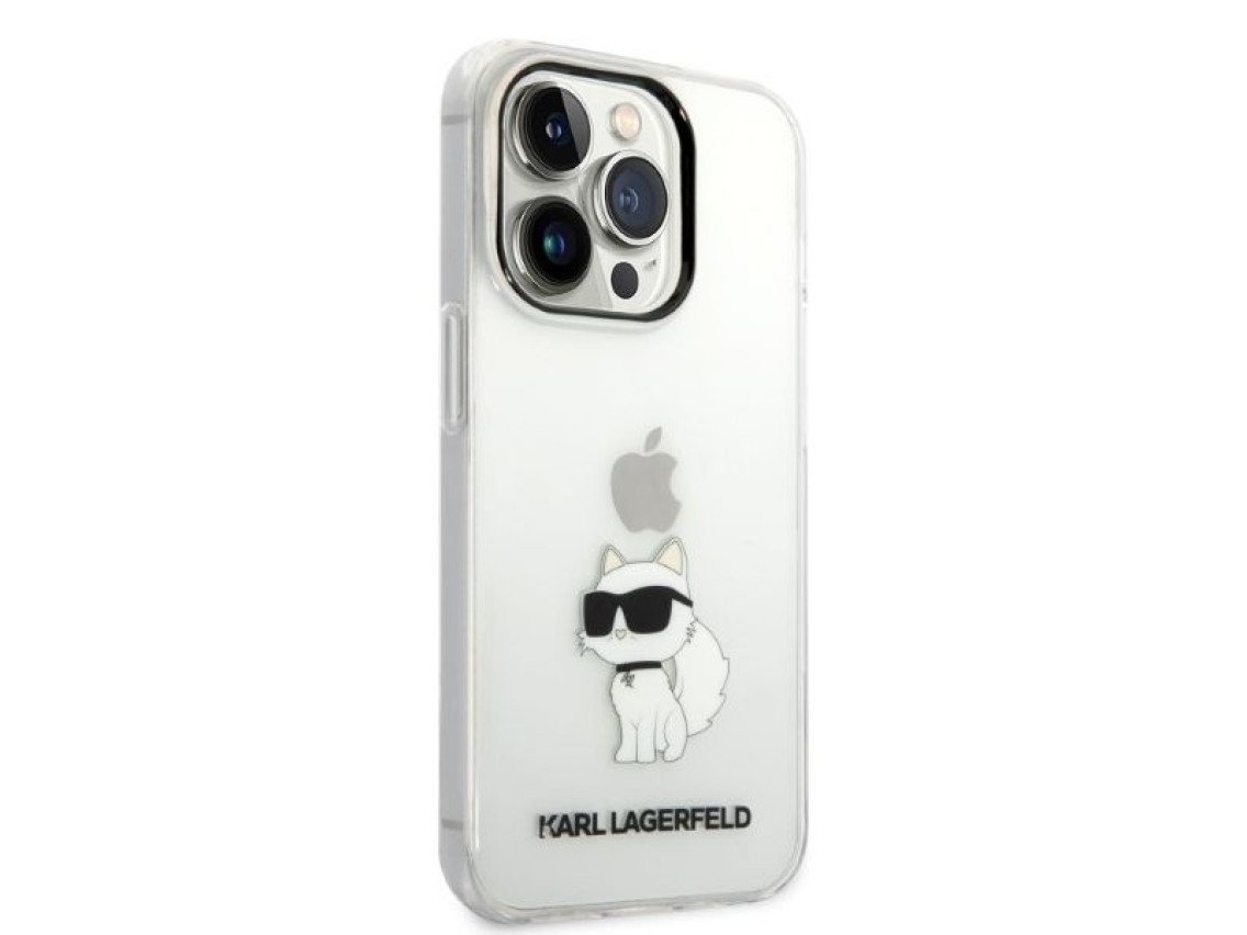 Karl Lagerfeld KLHCP14XHNCHTCT iPhone 14 Pro Max 6,7" capa rígida transparente Ikonik Choupette
