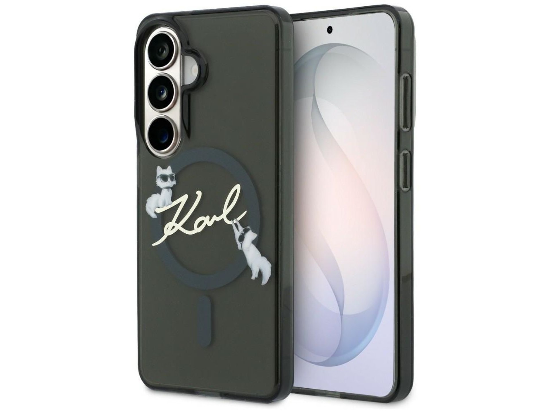 Funda Karl Lagerfeld IML KC Script MagSafe para Samsung Galaxy S26 Plus - Negra