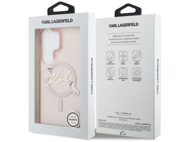 Karl Lagerfeld IML KC Script MagSafe Case for Samsung Galaxy S26 Ultra - Pink Karl Lagerfeld IML KC Script MagSafe Case for Samsung Galaxy S26 Ultra - Pink