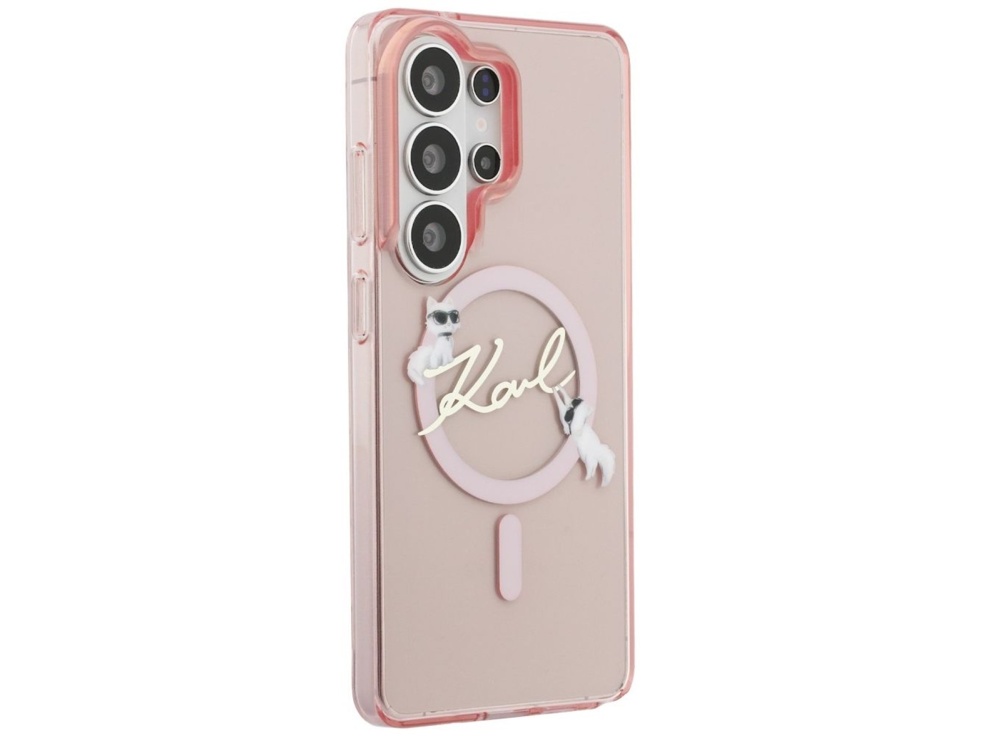 Funda Karl Lagerfeld IML KC Script MagSafe para Samsung Galaxy S26 Ultra - Rosa