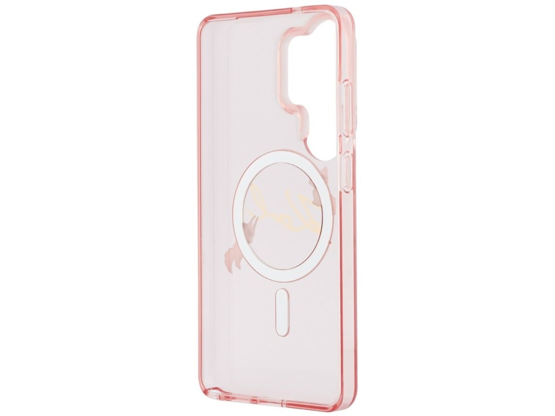 Funda Karl Lagerfeld IML KC Script MagSafe para Samsung Galaxy S26 Ultra - Rosa