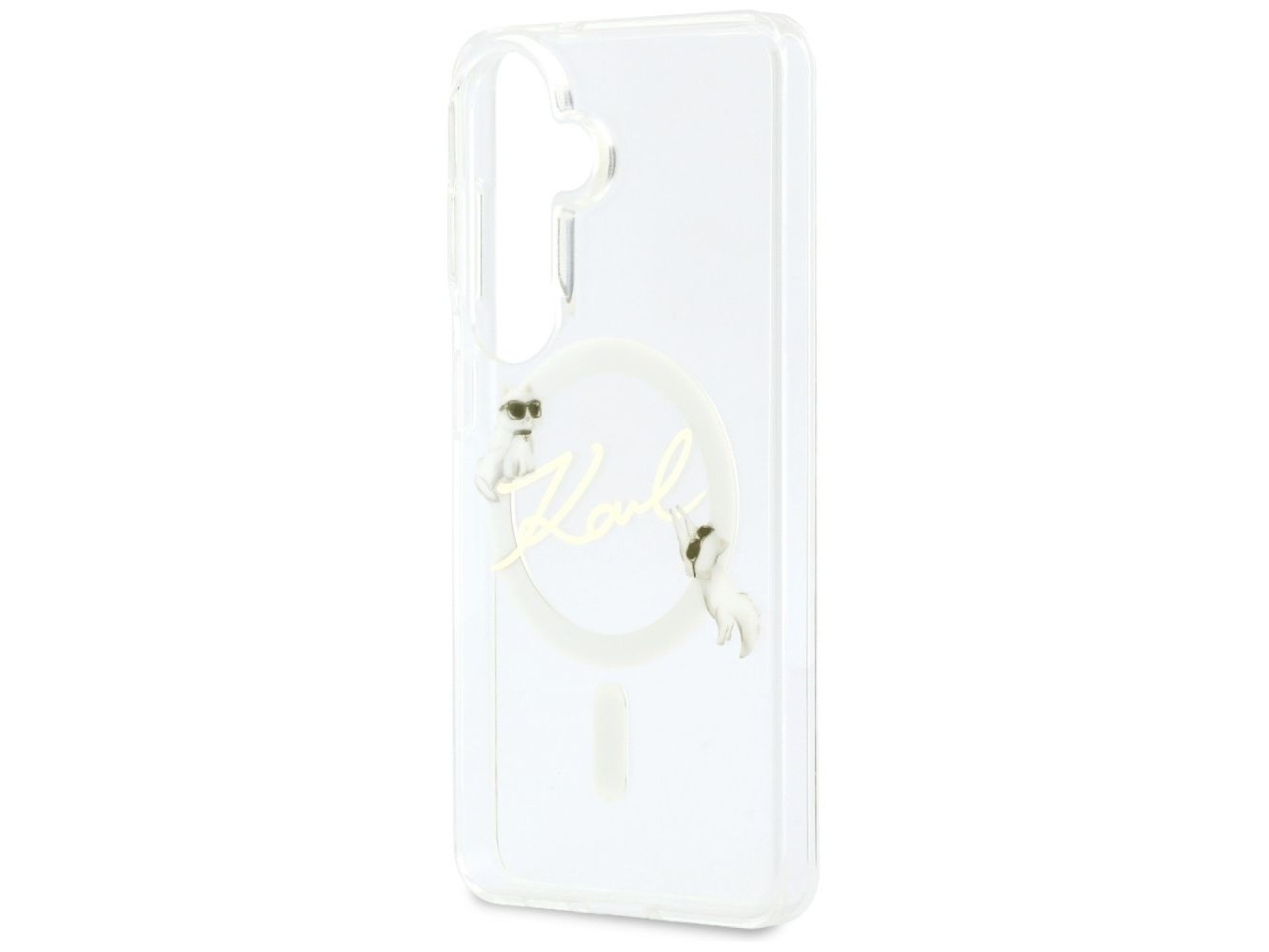 Capa MagSafe Karl Lagerfeld IML KC Script para Samsung Galaxy S26 Plus - Transparente