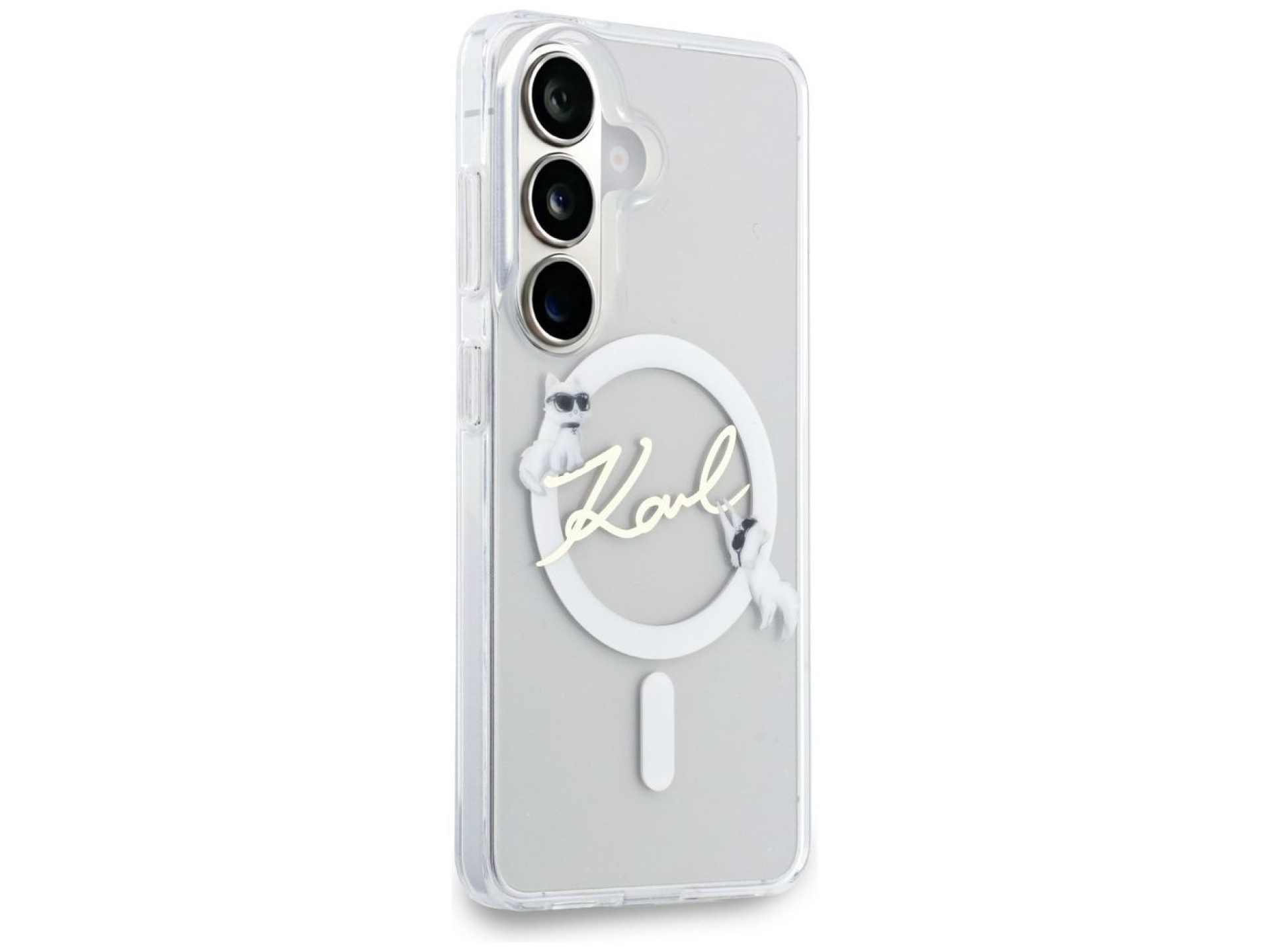 Capa MagSafe Karl Lagerfeld IML KC Script para Samsung Galaxy S26 Plus - Transparente