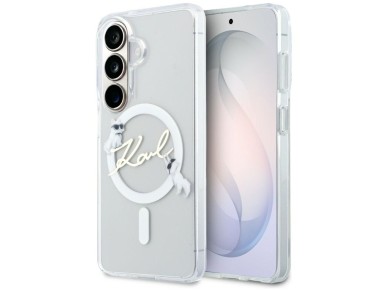 Funda Karl Lagerfeld IML KC Script MagSafe para Samsung Galaxy S26 Plus - Transparente