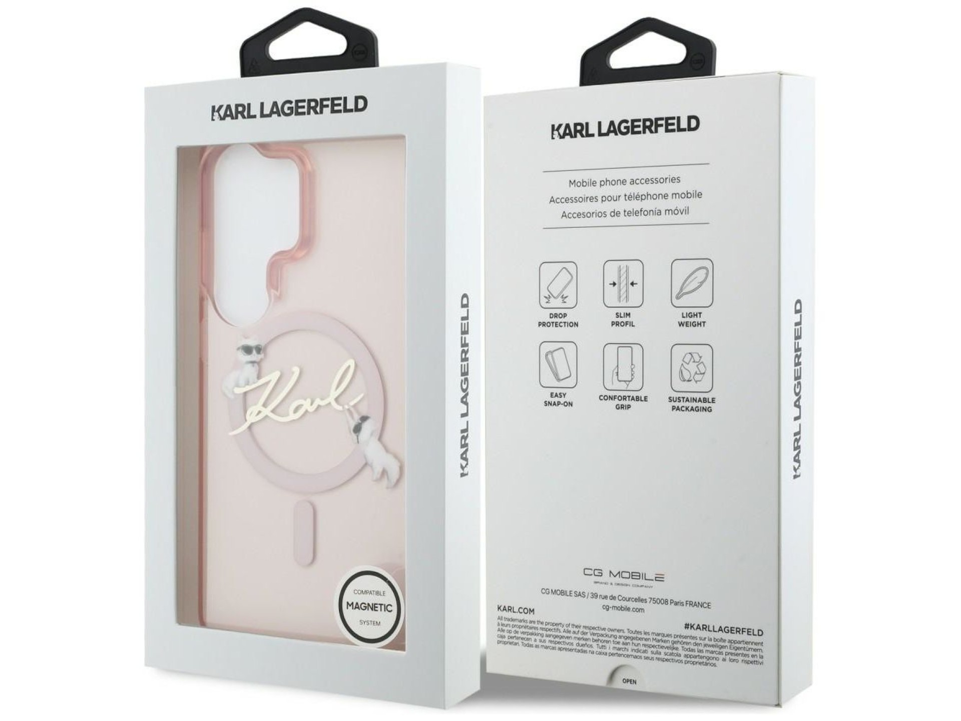 Funda Karl Lagerfeld IML KC Script MagSafe para Samsung Galaxy S26 Ultra - Rosa