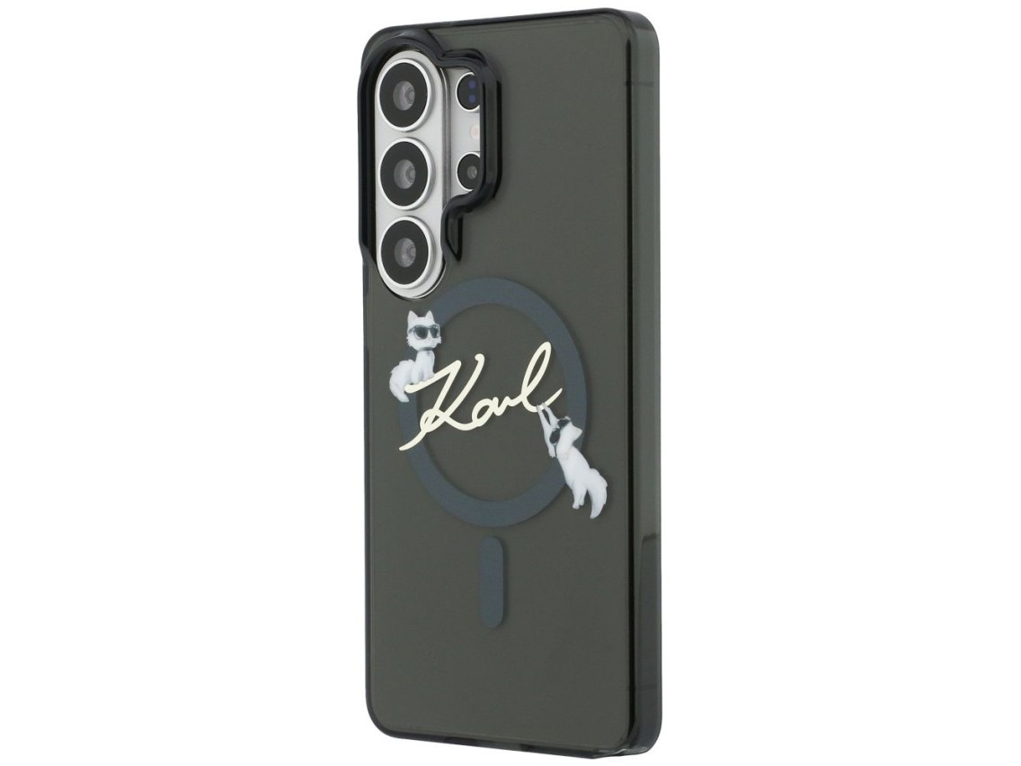 Karl Lagerfeld IML KC Script MagSafe Case for Samsung Galaxy S26 Ultra - Black