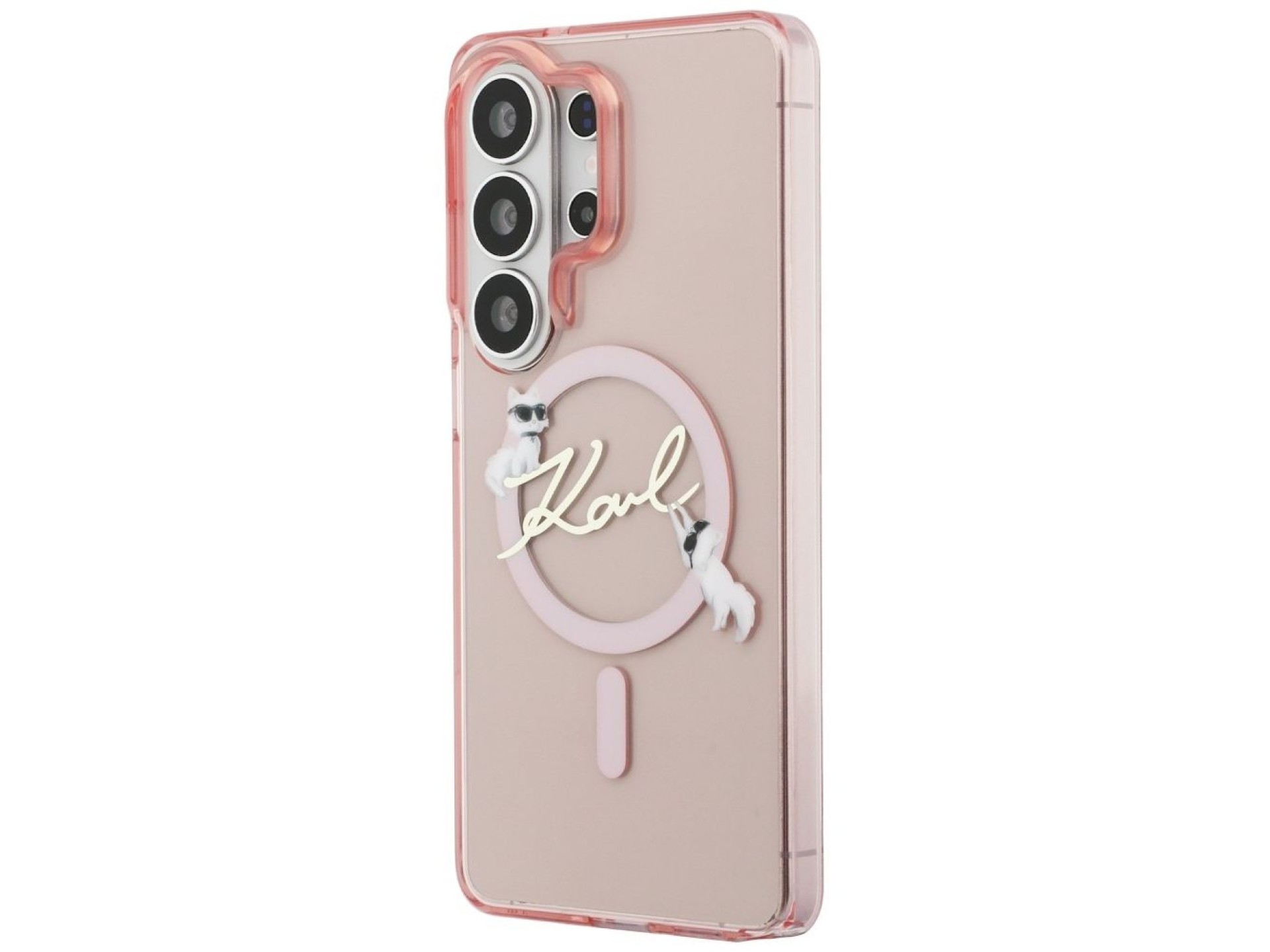 Funda Karl Lagerfeld IML KC Script MagSafe para Samsung Galaxy S26 Ultra - Rosa