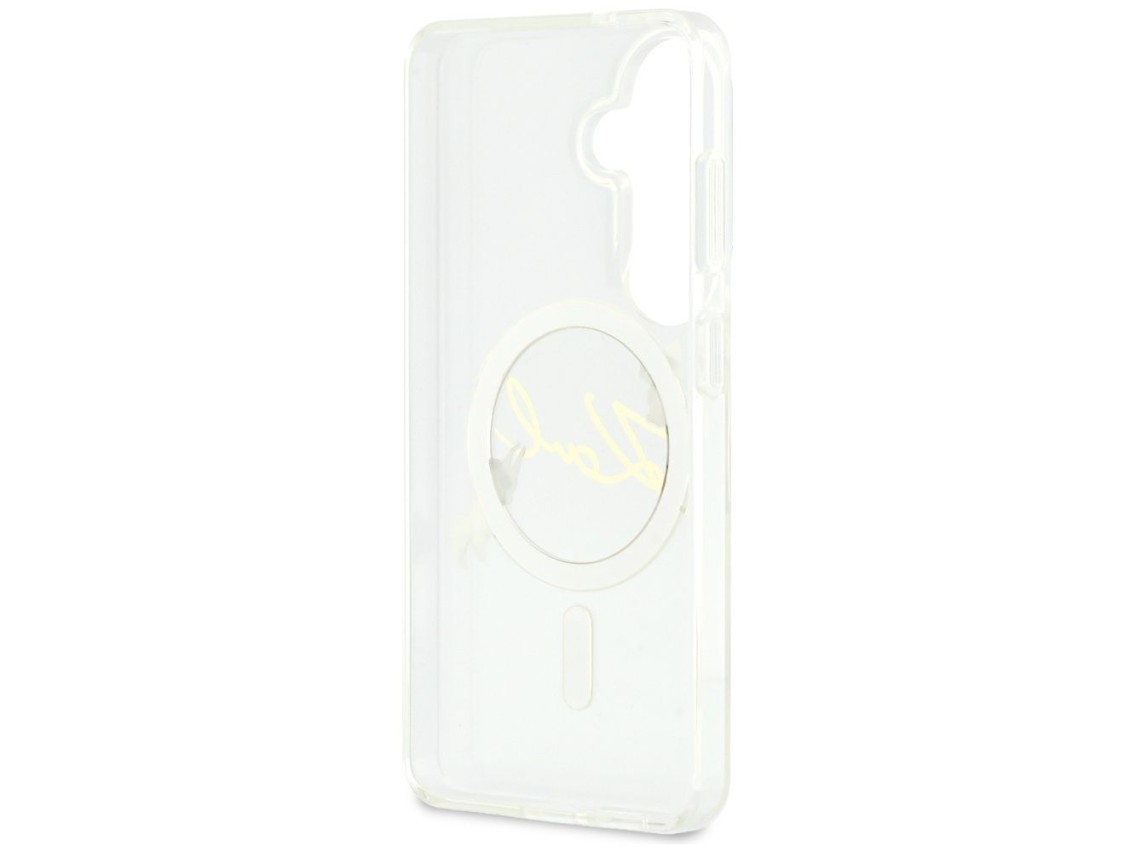 Capa MagSafe Karl Lagerfeld IML KC Script para Samsung Galaxy S26 Plus - Transparente