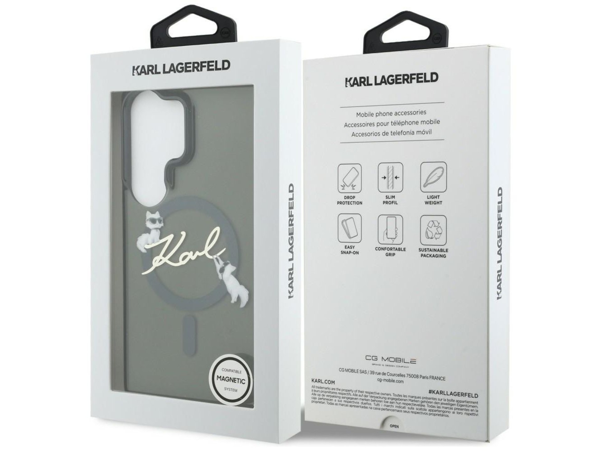 Karl Lagerfeld IML KC Script MagSafe Case for Samsung Galaxy S26 Ultra - Black